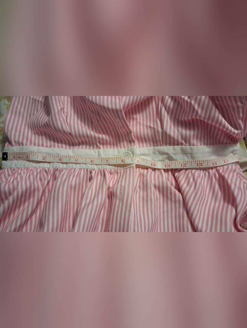 Hey BARBIE!! Pink Retro Button-Front Sundress with White Waist - Picture 6 of 6